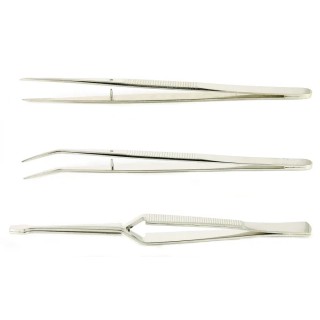 RS PRO Carbon Steel Tweezer Set, 3 Pcs, Anti-Magnetic, Model 136-9871