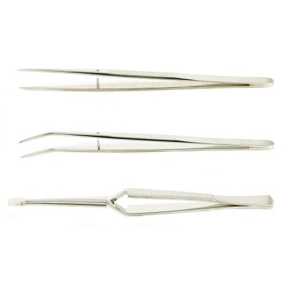 RS PRO Carbon Steel Tweezer Set, 3 Pcs, Anti-Magnetic, Model 136-9871