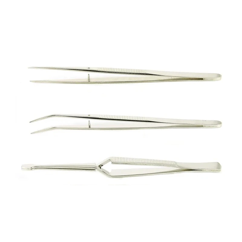 RS PRO Carbon Steel Tweezer Set, 3 Pcs, Anti-Magnetic, Model 136-9871