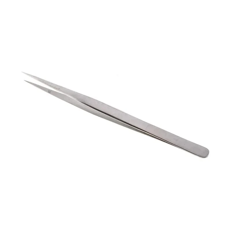 RS PRO 140mm Stainless Steel Fine Tweezer Anti-Magnetic Anti-Acid 136-9851