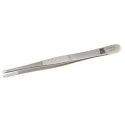 RS PRO Stainless Steel Blunt Tweezer, 120mm Length, Anti-Magnetic, Anti-Acid, Model 136-9830
