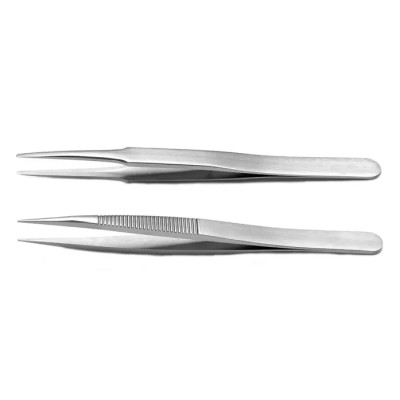 RS PRO Stainless Steel Tweezer Set Anti-Magnetic, Anti-Acid, 2 Pieces 136-9885