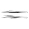 RS PRO Stainless Steel Tweezer Set Anti-Magnetic, Anti-Acid, 2 Pieces 136-9885