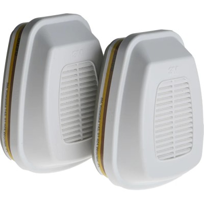 3M Dust, Gas and Vapour Filter for 6000 Series Respirators, Bayonet Fitting, Pack of 2 6096