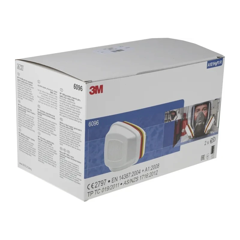 3M Dust, Gas and Vapour Filter for 6000 Series Respirators, Bayonet Fitting, Pack of 2 6096