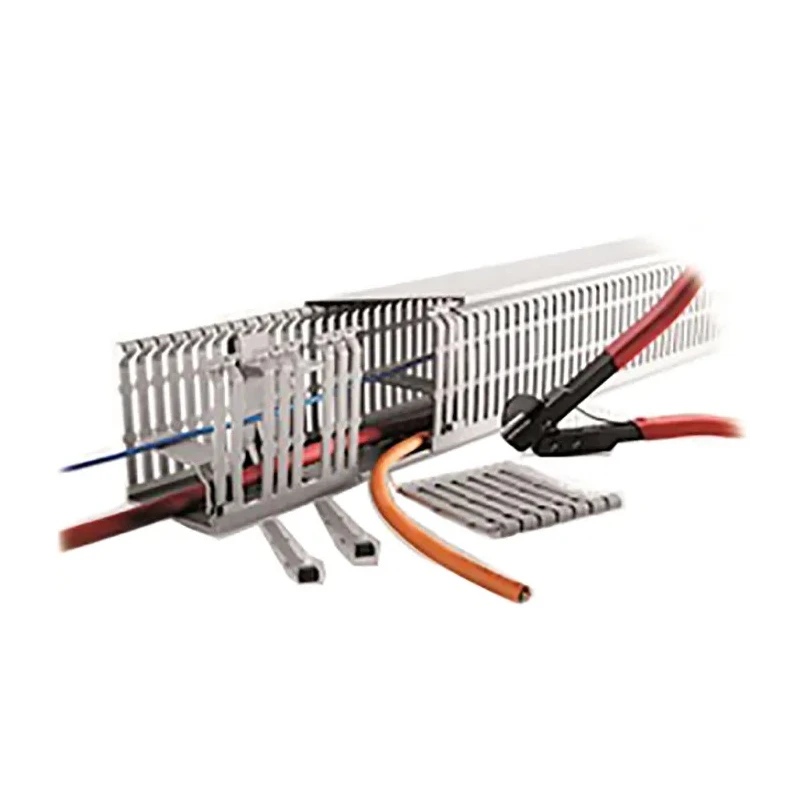 RS PRO Terminal F 2000 Cable Trunking, Grey, Open Slot, Polyvinyl Chloride, W80mm x D120mm, L2m