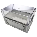 Fibox Flanged EK Series Polycarbonate Enclosure with Transparent Lid, , IP66, IK08, 180mm Height, 280mm Length, 190mm IP67