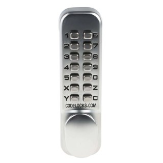 Codelock Steel Mechanical Code Lock Knob 150mm × 42mm Silver, Polished Brass 0155 SG
