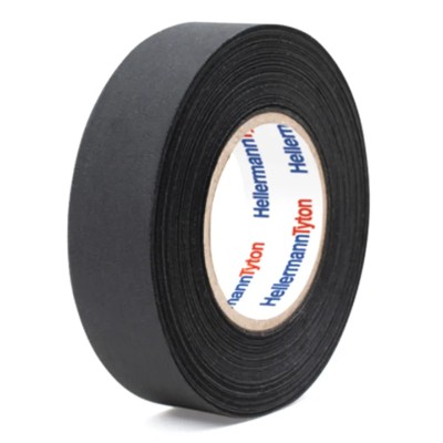 HellermannTyton HelaTape Black Polyethylene Terephthalate Electrical Tape, 19mm x 25m 712-10003 HTAPE-PROTECT250-PET-BK