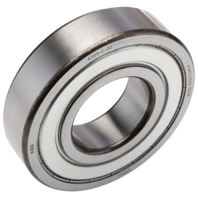 FAG Single Row Deep Groove Ball Bearing, Double Shielded, 45 mm ID, 100 mm OD, Steel, 8100 RPM 6309-2Z
