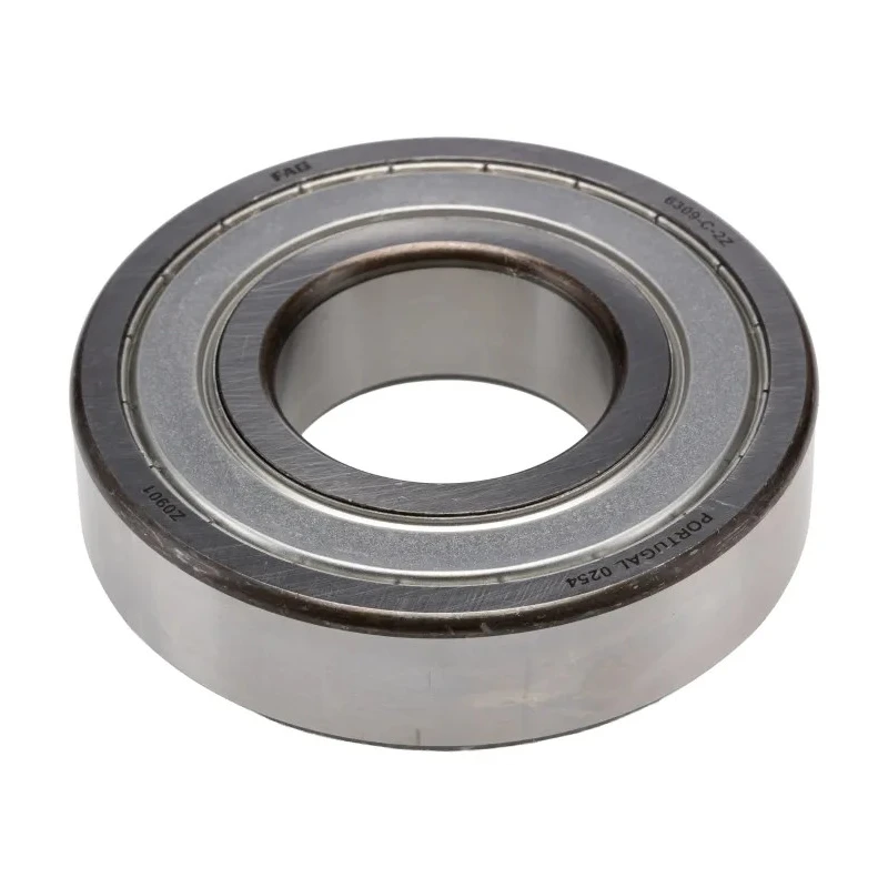 FAG Single Row Deep Groove Ball Bearing, Double Shielded, 45 mm ID, 100 mm OD, Steel, 8100 RPM 6309-2Z
