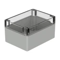 Bopla Euromas Series Polycarbonate Enclosure, Light Grey, Transparent Lid, IP66, IK07, 90x120x160mm 02238100