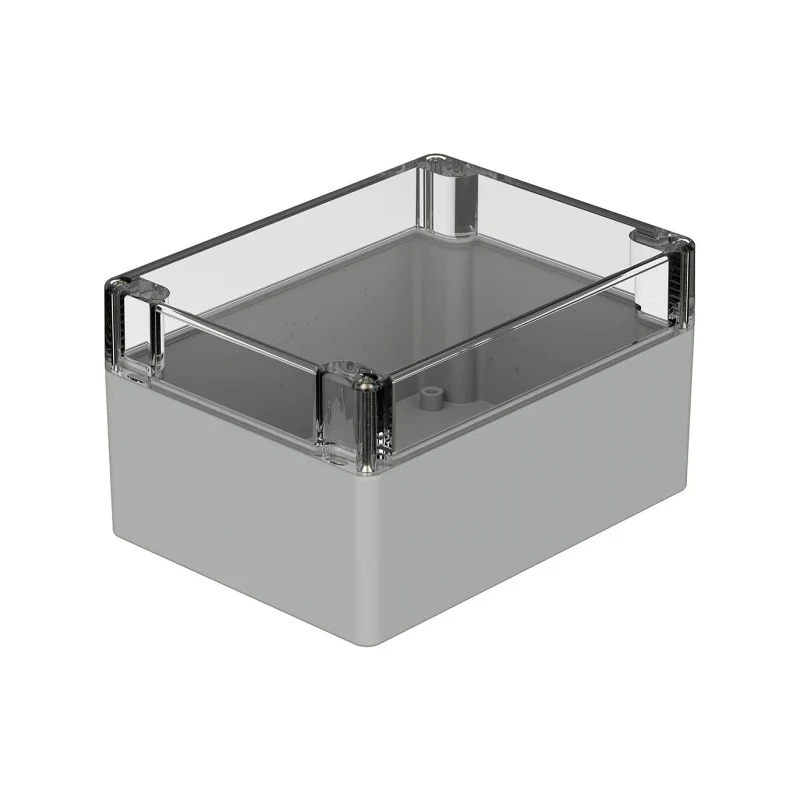 Bopla Euromas Series Polycarbonate Enclosure, Light Grey, Transparent Lid, IP66, IK07, 90x120x160mm 02238100