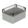 Bopla Euromas Series Polycarbonate Enclosure, Light Grey, Transparent Lid, IP66, IK07, 90x120x160mm 02238100