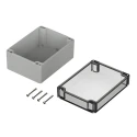 Bopla Euromas Series Polycarbonate Enclosure, Light Grey, Transparent Lid, IP66, IK07, 90x120x160mm 02238100