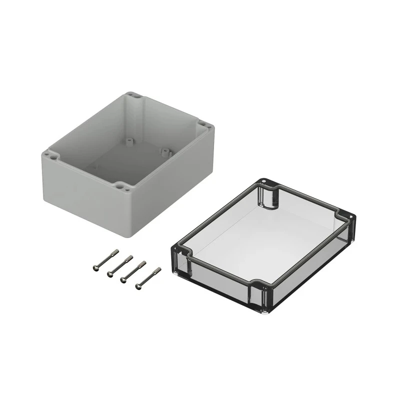 Bopla Euromas Series Polycarbonate Enclosure, Light Grey, Transparent Lid, IP66, IK07, 90x120x160mm 02238100