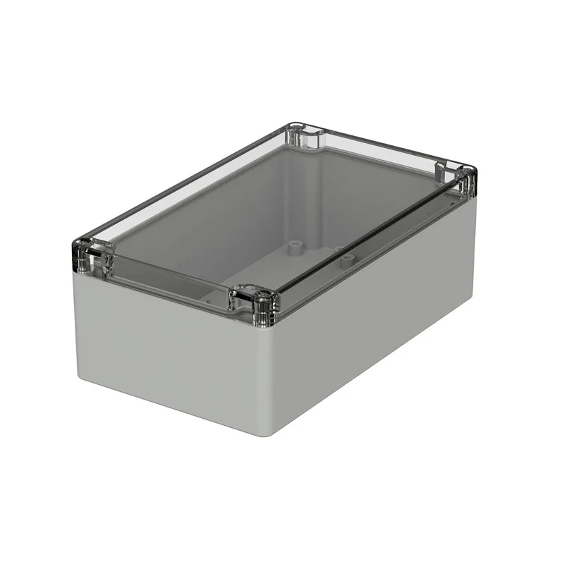 Bopla Flanged Polycarbonate Enclosure Grey Transparent Lid, IP66, 75x120x200 mm, UL94 V2, Euromas Series 02221100