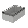 Bopla Flanged Polycarbonate Enclosure Grey Transparent Lid, IP66, 75x120x200 mm, UL94 V2, Euromas Series 02221100