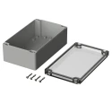 Bopla Flanged Polycarbonate Enclosure Grey Transparent Lid, IP66, 75x120x200 mm, UL94 V2, Euromas Series 02221100