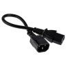 RS PRO Straight to Straight Power Cord 300 mm PVC, C13 to C14, 250V, 6A, Black 137-3334