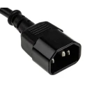 RS PRO Straight to Straight Power Cord 300 mm PVC, C13 to C14, 250V, 6A, Black 137-3334