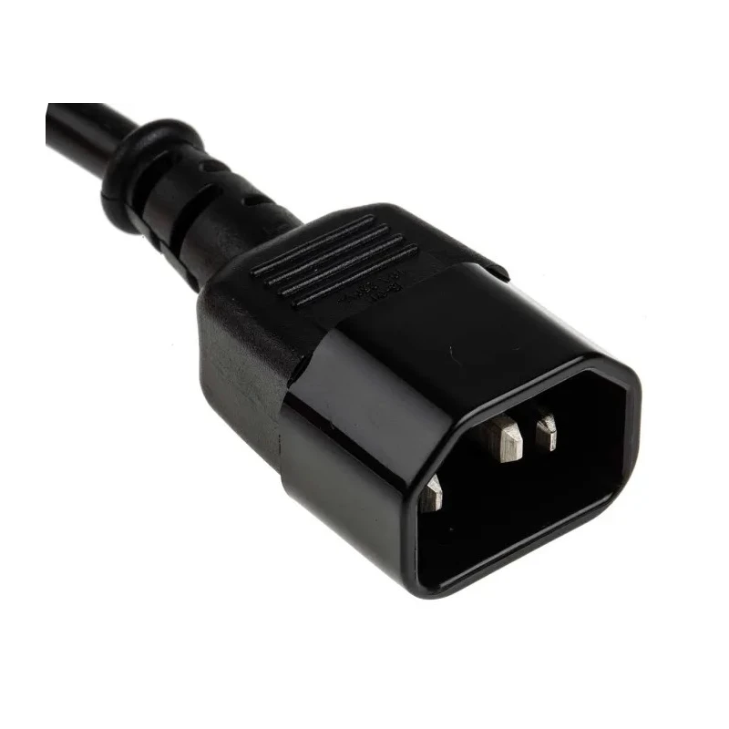 RS PRO Straight to Straight Power Cord 300 mm PVC, C13 to C14, 250V, 6A, Black 137-3334