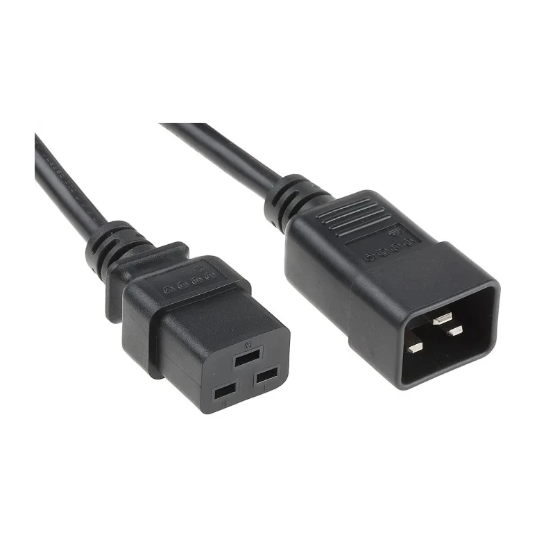 RS PRO Straight to Straight Power Cord, PVC, 1.5 m Grey, 16A, 250V, C19 to C20, 137-3364