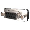 Amphenol Communications Solutions 9 Way 2.74 mm Pitch Plug-in D-Sub Connector, Female, Straight, LD09S24A4GV00LF
