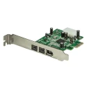 StarTech.com 3 Port PCIe FireWire Card, Firewire 800/400, Model PEX1394B3