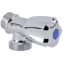 Sferaco Brass Stopcock BSP Male 1/2 Inch, Maximum Pressure 10 Bar, Chrome Finish 1325004