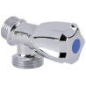 Sferaco Brass Stopcock BSP Male 1/2 Inch, Maximum Pressure 10 Bar, Chrome Finish 1325004