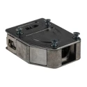 TE Connectivity Zinc Angled D-Sub Backshell Strain Relief, Full Metal Shell, Quick Lock, Strain Relief, Silver 1-2308319-1