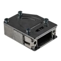 TE Connectivity Zinc Angled D-Sub Backshell Strain Relief, Full Metal Shell, Quick Lock, Strain Relief, Silver 1-2308319-1