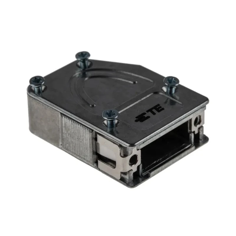 TE Connectivity Zinc Angled D-Sub Backshell Strain Relief, Full Metal Shell, Quick Lock, Strain Relief, Silver 1-2308319-1
