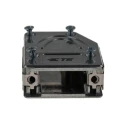 TE Connectivity Zinc Angled D-Sub Backshell Strain Relief, Full Metal Shell, Quick Lock, Strain Relief, Silver 1-2308319-1