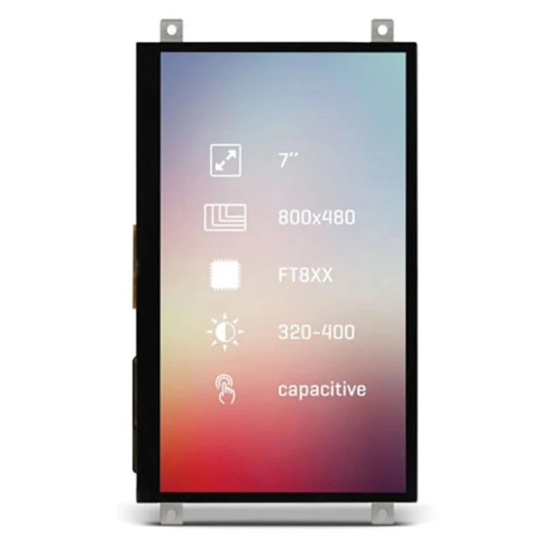 MikroElektronika LCD Colour Display Capacitive Touch Screen 7 Inch 800 x 480 Pixel SPI/QSPI LED 3V MIKROE-2176