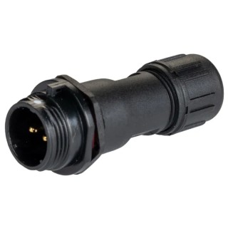 RS PRO Circular Connector 2 Contacts Cable Socket Miniature Male IP68 SP13 Series 250V 13A 144-0615
