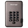 iStorage diskAshur2 500 GB External Portable Hard Drive, AES-256 Encrypted, USB 3.1, SLC NAND, PIN Keypad,