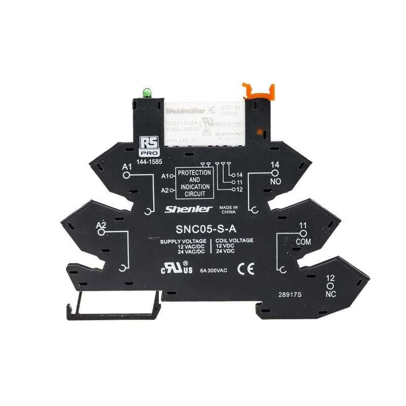 RS PRO RNC Series Interface Relay DIN Rail 24V DC SPDT 8A Silver Alloy 144-1585