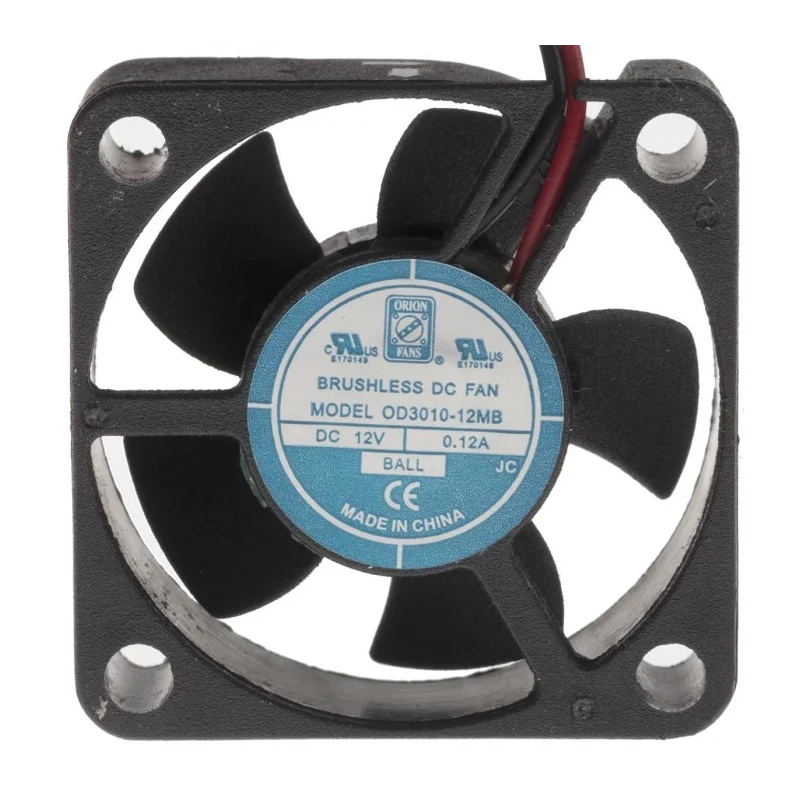 RS PRO OD3010 Series Axial Fan 12V DC 6.8 m³/h 1.8 W 90 mA IP55 Ball Bearing 30x30x10.2 mm 144-2034