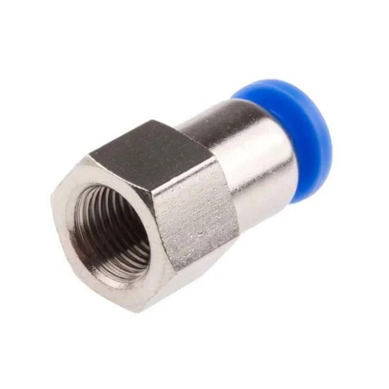 RS PRO Pneumatic Fitting Push-in Female M5 6mm Plastic Nickel 60°C Max 9.7 Bar 144-2635