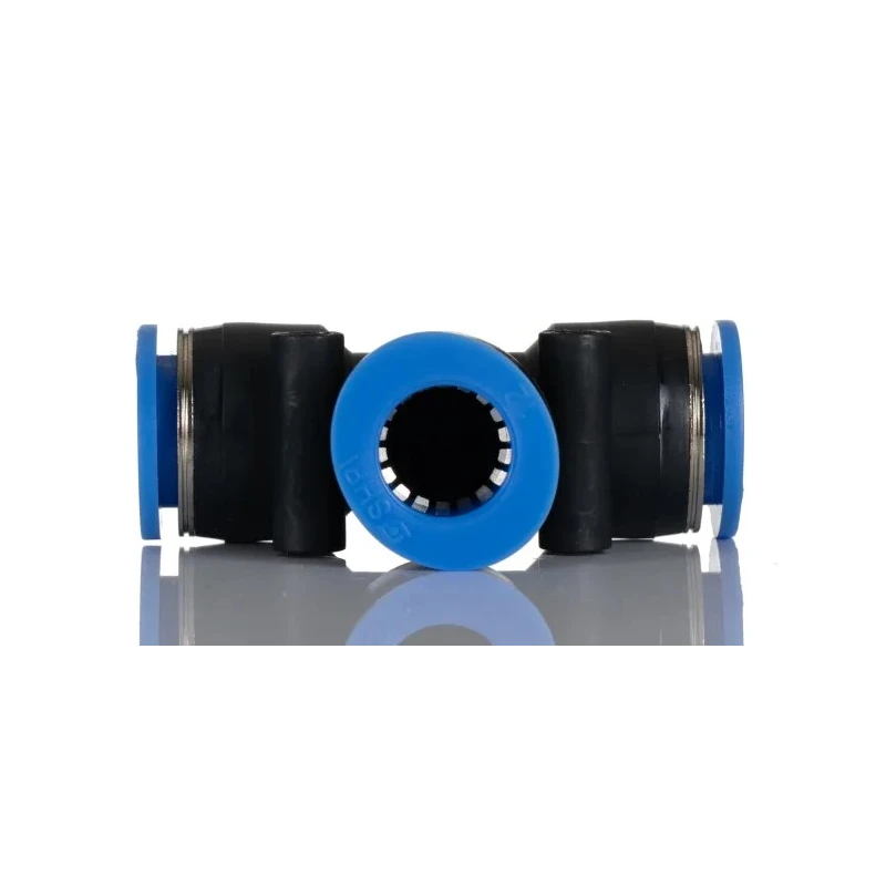 RS PRO Plastic Pneumatic Tee Fitting, Union Tee, Push-in 12 mm, 9.7 bar, 60°C 144-2626
