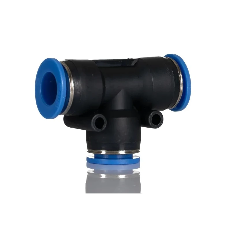 RS PRO Plastic Pneumatic Tee Fitting, Union Tee, Push-in 12 mm, 9.7 bar, 60°C 144-2626