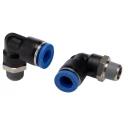 RS PRO Plastic Pneumatic Fitting, Male, Push-in, R 1/4 Inch Thread, 10mm Tube, 9.7 Bar, 60°C, Nickel Plated, 144-2617