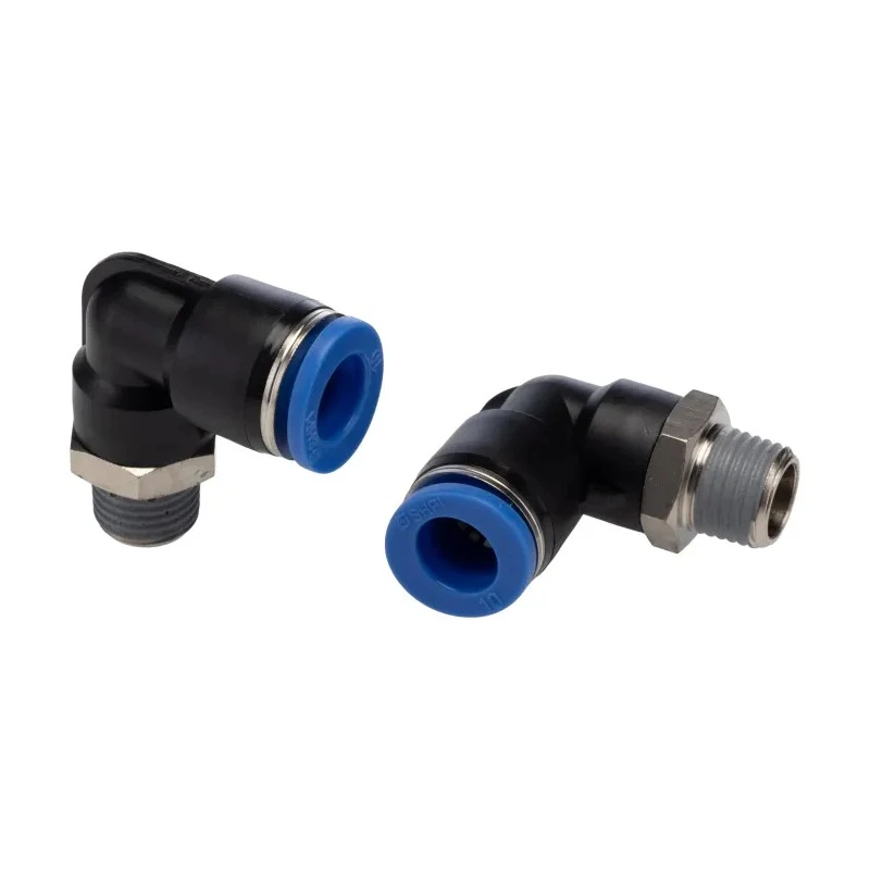 RS PRO Plastic Pneumatic Fitting, Male, Push-in, R 1/4 Inch Thread, 10mm Tube, 9.7 Bar, 60°C, Nickel Plated, 144-2617