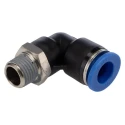 RS PRO Plastic Pneumatic Fitting, Male, Push-in, R 1/4 Inch Thread, 10mm Tube, 9.7 Bar, 60°C, Nickel Plated, 144-2617