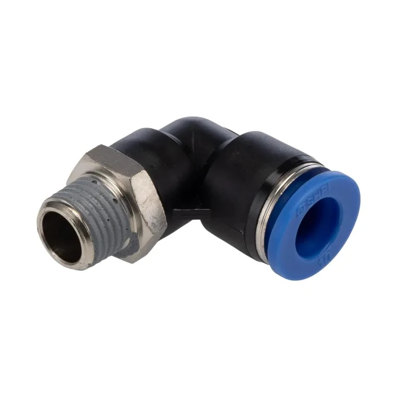 RS PRO Plastic Pneumatic Fitting, Male, Push-in, R 1/4 Inch Thread, 10mm Tube, 9.7 Bar, 60°C, Nickel Plated, 144-2617