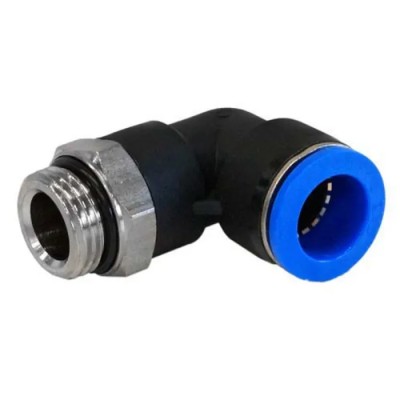 RS PRO Plastic Pneumatic Fitting Male R 1/8 in Push-in, 4mm, 9.7 bar, 60°C, Nickel Finish 144-2609