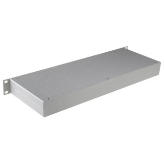 RS PRO 1U 19-Inch Aluminium Rack Mount Case P10, 153 mm Depth, 44 mm Height, Grey, IEC 297, 584-211