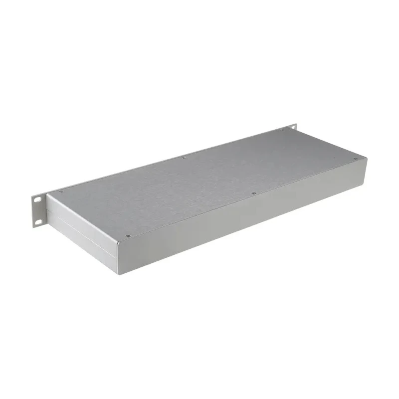 RS PRO 1U 19-Inch Aluminium Rack Mount Case P10, 153 mm Depth, 44 mm Height, Grey, IEC 297, 584-211
